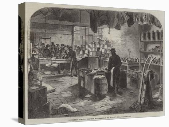 The Cotton Famine, Shop for Mill-Hands at Mr Birley's Mill, Manchester-null-Stretched Canvas