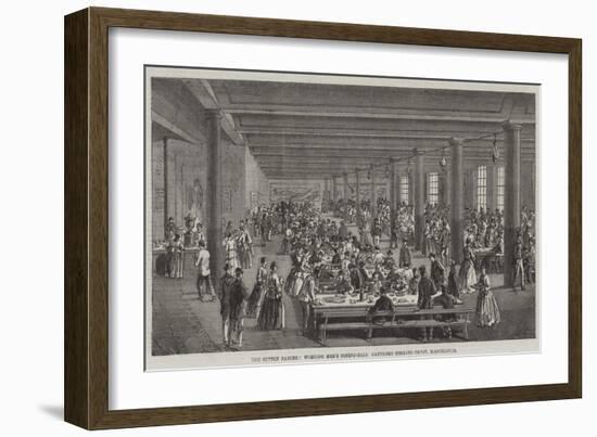 The Cotton Famine, Working Men's Dining-Hall, Gaythorn Cooking-Depot, Manchester-null-Framed Giclee Print