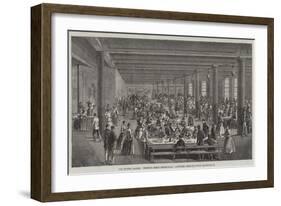 The Cotton Famine, Working Men's Dining-Hall, Gaythorn Cooking-Depot, Manchester-null-Framed Giclee Print