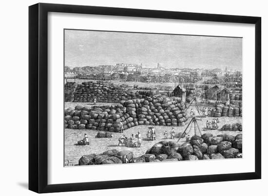 The Cotton Market at Bombay, India, 1895-null-Framed Giclee Print