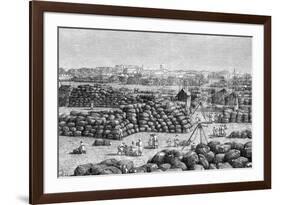 The Cotton Market at Bombay, India, 1895-null-Framed Giclee Print