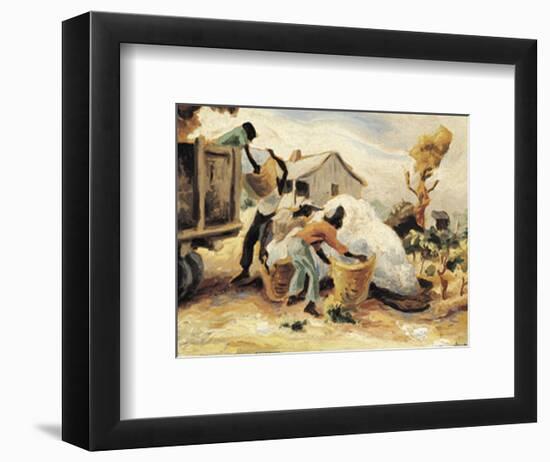 The Cotton Pickers-Thomas Hart Benton-Framed Art Print