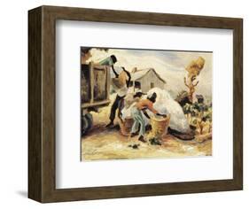 The Cotton Pickers-Thomas Hart Benton-Framed Art Print