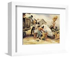 The Cotton Pickers-Thomas Hart Benton-Framed Art Print