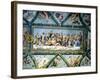 The Council of the Gods, Ceiling Decoration from the "Loggia of Cupid and Psyche," 1510-17-Giulio Romano-Framed Giclee Print