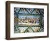 The Council of the Gods, Ceiling Decoration from the "Loggia of Cupid and Psyche," 1510-17-Giulio Romano-Framed Giclee Print