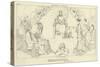 The Council of the Gods-John Flaxman-Stretched Canvas
