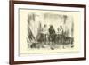 The Count De La Blanche-Epine and His Companions Engaged in their Scientific Labours-Édouard Riou-Framed Giclee Print