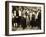 THE COUNT, foreground left: Charlie Chaplin, foreground second from right: Edna Purviance, 1916.-null-Framed Art Print