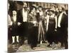 THE COUNT, foreground left: Charlie Chaplin, foreground second from right: Edna Purviance, 1916.-null-Mounted Art Print