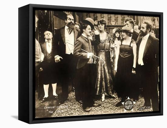 THE COUNT, foreground left: Charlie Chaplin, foreground second from right: Edna Purviance, 1916.-null-Framed Stretched Canvas