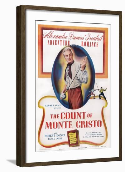 The Count of Monte Cristo, Robert Donat, 1934-null-Framed Art Print