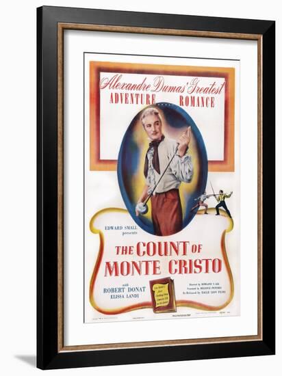 The Count of Monte Cristo, Robert Donat, 1934-null-Framed Art Print