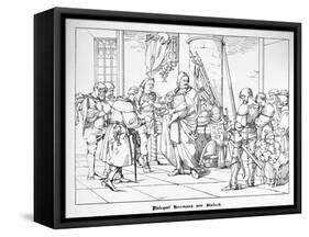 The Count Palatine Herrmann of Staleck-Alfred Rethel-Framed Stretched Canvas