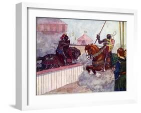 The Count Rode Again and Again at Edward Till His Lance Was Splintered in His Hand, C1270-AS Forrest-Framed Giclee Print