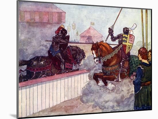 The Count Rode Again and Again at Edward Till His Lance Was Splintered in His Hand, C1270-AS Forrest-Mounted Giclee Print