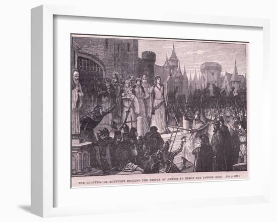 The Countess De Montford Inciting the People of Rennes to Resist the French King Ad 1341-Charles Ricketts-Framed Giclee Print