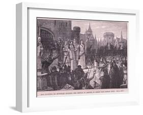 The Countess De Montford Inciting the People of Rennes to Resist the French King Ad 1341-Charles Ricketts-Framed Giclee Print