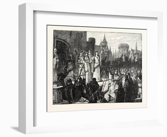 The Countess De Montfort Inciting the People of Rennes to Resist the French King-null-Framed Giclee Print