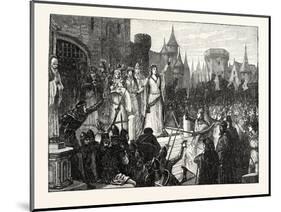 The Countess De Montfort Inciting the People of Rennes to Resist the French King-null-Mounted Giclee Print