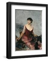 The Countess De Rasty Seated on an Armchair-Giovanni Boldini-Framed Giclee Print