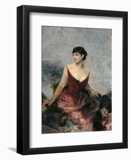 The Countess De Rasty Seated on an Armchair-Giovanni Boldini-Framed Premium Giclee Print