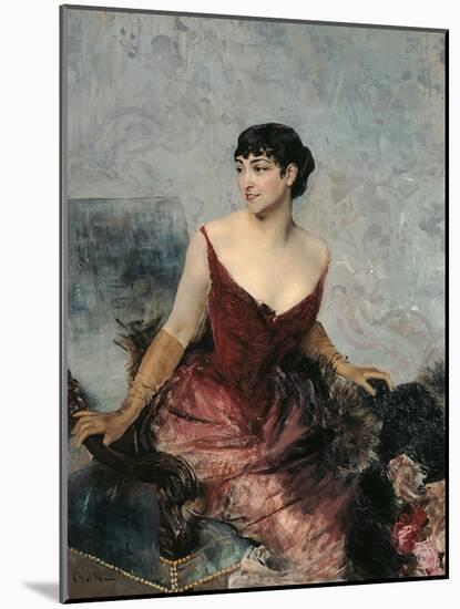 The Countess De Rasty Seated on an Armchair-Giovanni Boldini-Mounted Giclee Print