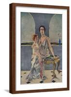 'The Countess of Rocksavage and Her Son', 1922 (1935)-Charles Sims-Framed Giclee Print