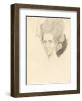 The Countess of Strathmore, 1781 (Pencil with Black and Red Chalks on Paper)-John Downman-Framed Giclee Print