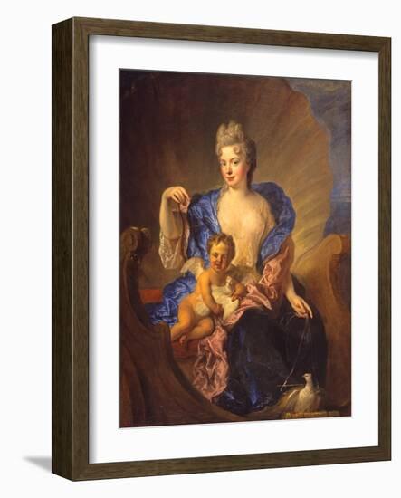 The Countess Von Cosel and Her Son as Venus and Cupid, circa 1712-1715 (Oil on Canvas)-Francois de Troy-Framed Giclee Print