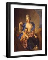 The Countess Von Cosel and Her Son as Venus and Cupid, circa 1712-1715 (Oil on Canvas)-Francois de Troy-Framed Giclee Print