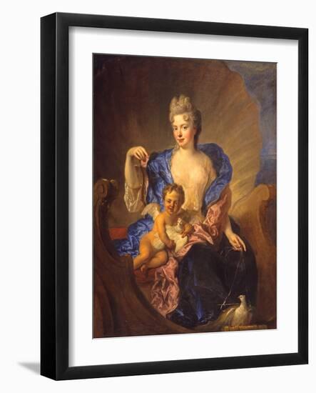 The Countess Von Cosel and Her Son as Venus and Cupid, circa 1712-1715 (Oil on Canvas)-Francois de Troy-Framed Giclee Print