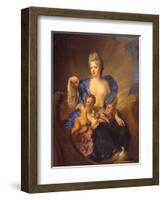 The Countess Von Cosel and Her Son as Venus and Cupid, circa 1712-1715 (Oil on Canvas)-Francois de Troy-Framed Giclee Print