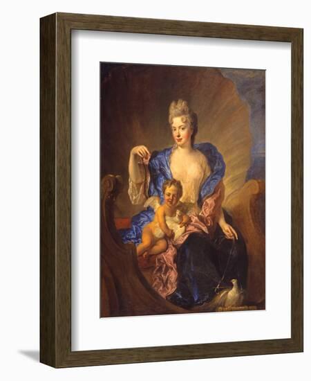 The Countess Von Cosel and Her Son as Venus and Cupid, circa 1712-1715 (Oil on Canvas)-Francois de Troy-Framed Giclee Print