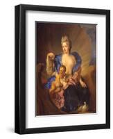 The Countess Von Cosel and Her Son as Venus and Cupid, circa 1712-1715 (Oil on Canvas)-Francois de Troy-Framed Giclee Print