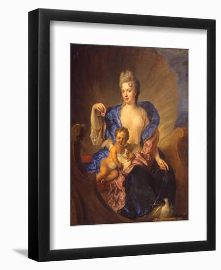 The Countess Von Cosel and Her Son as Venus and Cupid, circa 1712-1715 (Oil on Canvas)-Francois de Troy-Framed Giclee Print