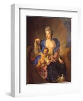 The Countess Von Cosel and Her Son as Venus and Cupid, circa 1712-1715 (Oil on Canvas)-Francois de Troy-Framed Giclee Print