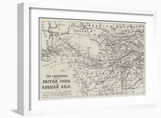 The Countries Between British India and Russian Asia-null-Framed Giclee Print