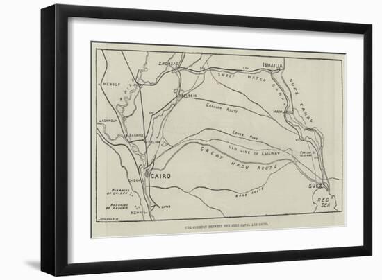 The Country Between the Suez Canal and Cairo-null-Framed Giclee Print