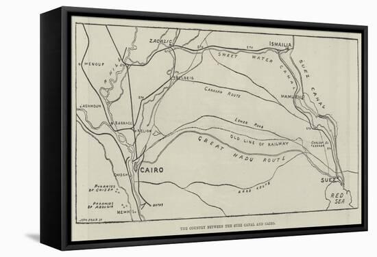 The Country Between the Suez Canal and Cairo-null-Framed Stretched Canvas