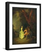 The Country Dance, C.1711-Jean Antoine Watteau-Framed Giclee Print