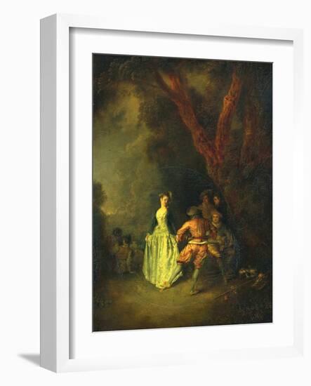 The Country Dance, C.1711-Jean Antoine Watteau-Framed Giclee Print