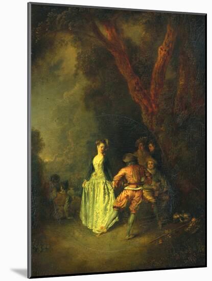 The Country Dance, C.1711-Jean Antoine Watteau-Mounted Giclee Print