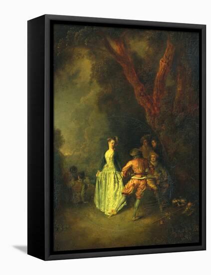 The Country Dance, C.1711-Jean Antoine Watteau-Framed Stretched Canvas