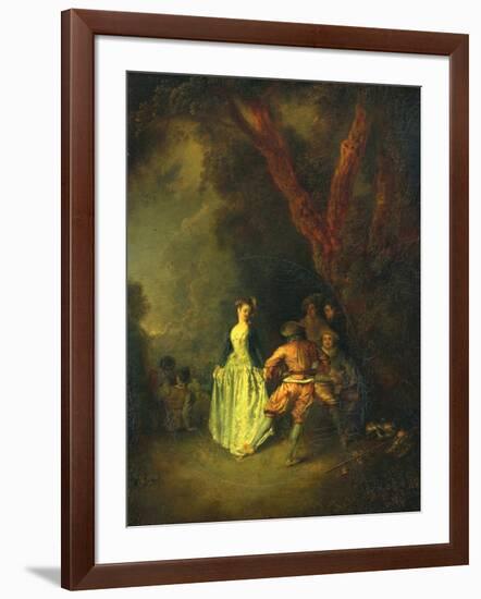 The Country Dance, C.1711-Jean Antoine Watteau-Framed Giclee Print