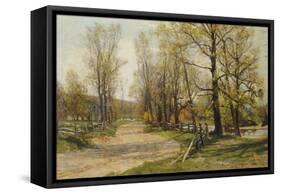 The Country Lane-Hugh Jones-Framed Stretched Canvas