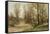 The Country Lane-Hugh Jones-Framed Stretched Canvas