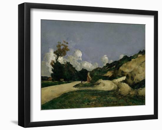 The Country Road, c.1871-Paul Cezanne-Framed Giclee Print