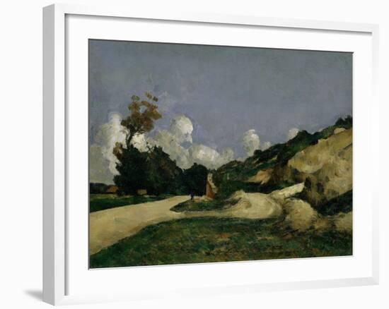 The Country Road, c.1871-Paul Cezanne-Framed Giclee Print