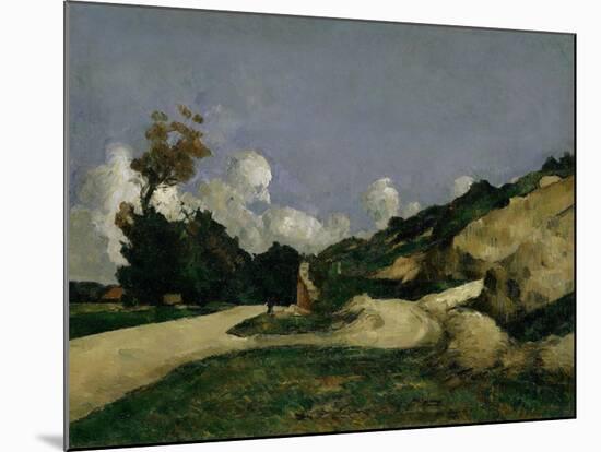 The Country Road, c.1871-Paul Cezanne-Mounted Giclee Print